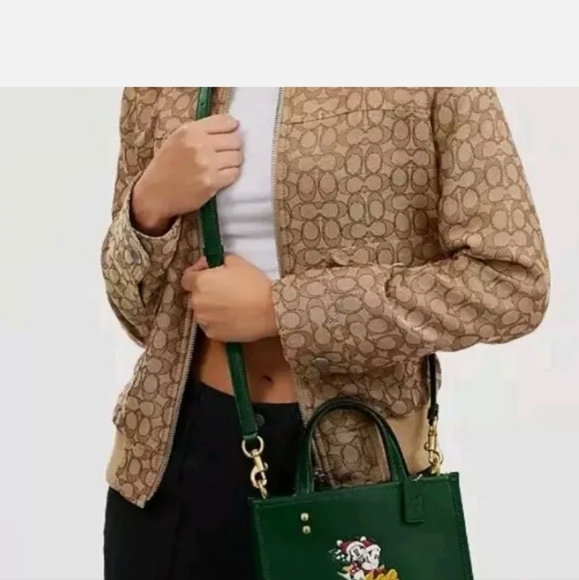 NWT COACH Disney X Coach Dempsey Tote 22 With Sled Motif - Picture 6 of 6